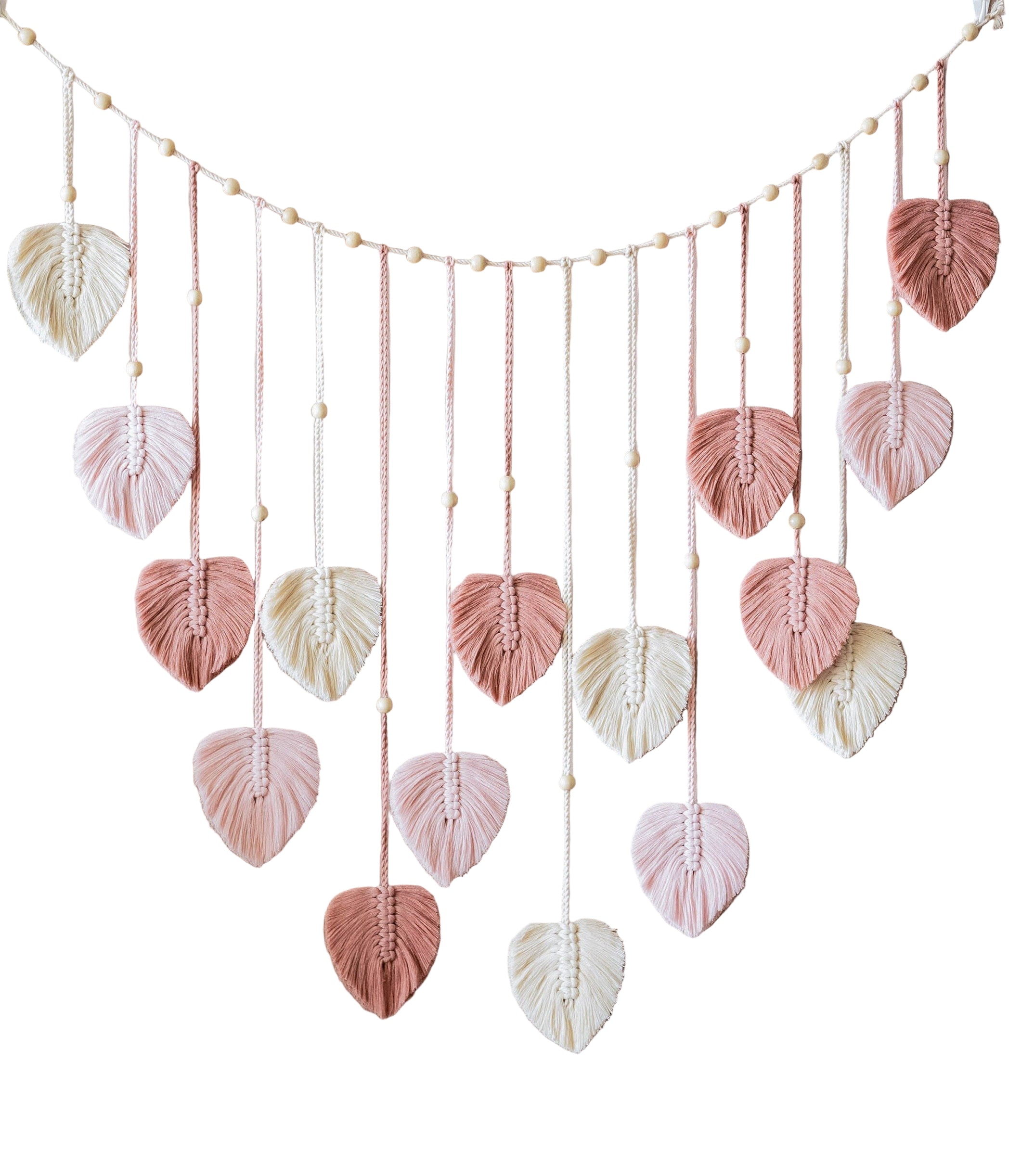 Boho Macrame Leaves Garland för Heminredning 0