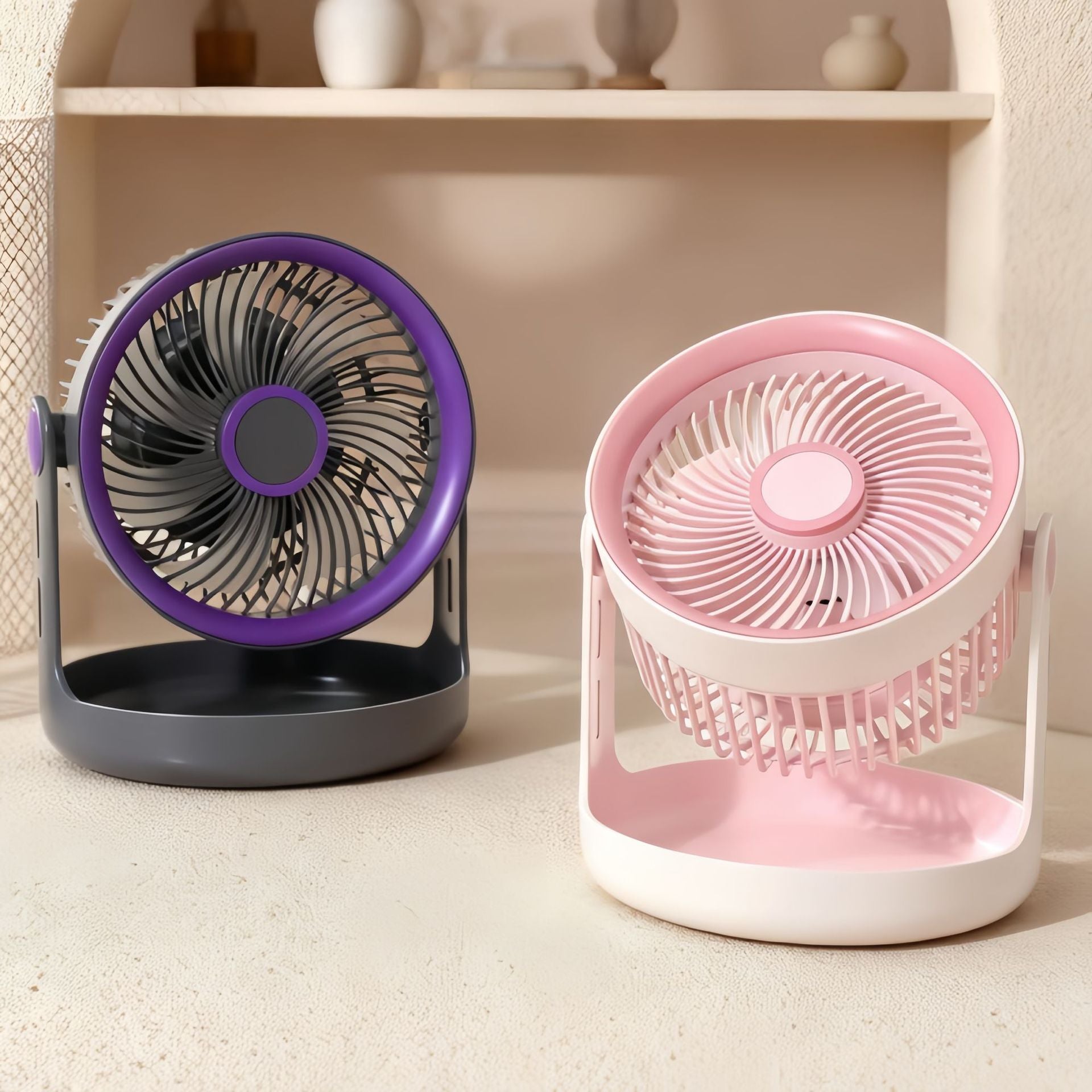 Bordsfläkt Justerbart Huvud Tyst Drift Minimalistisk Design 3