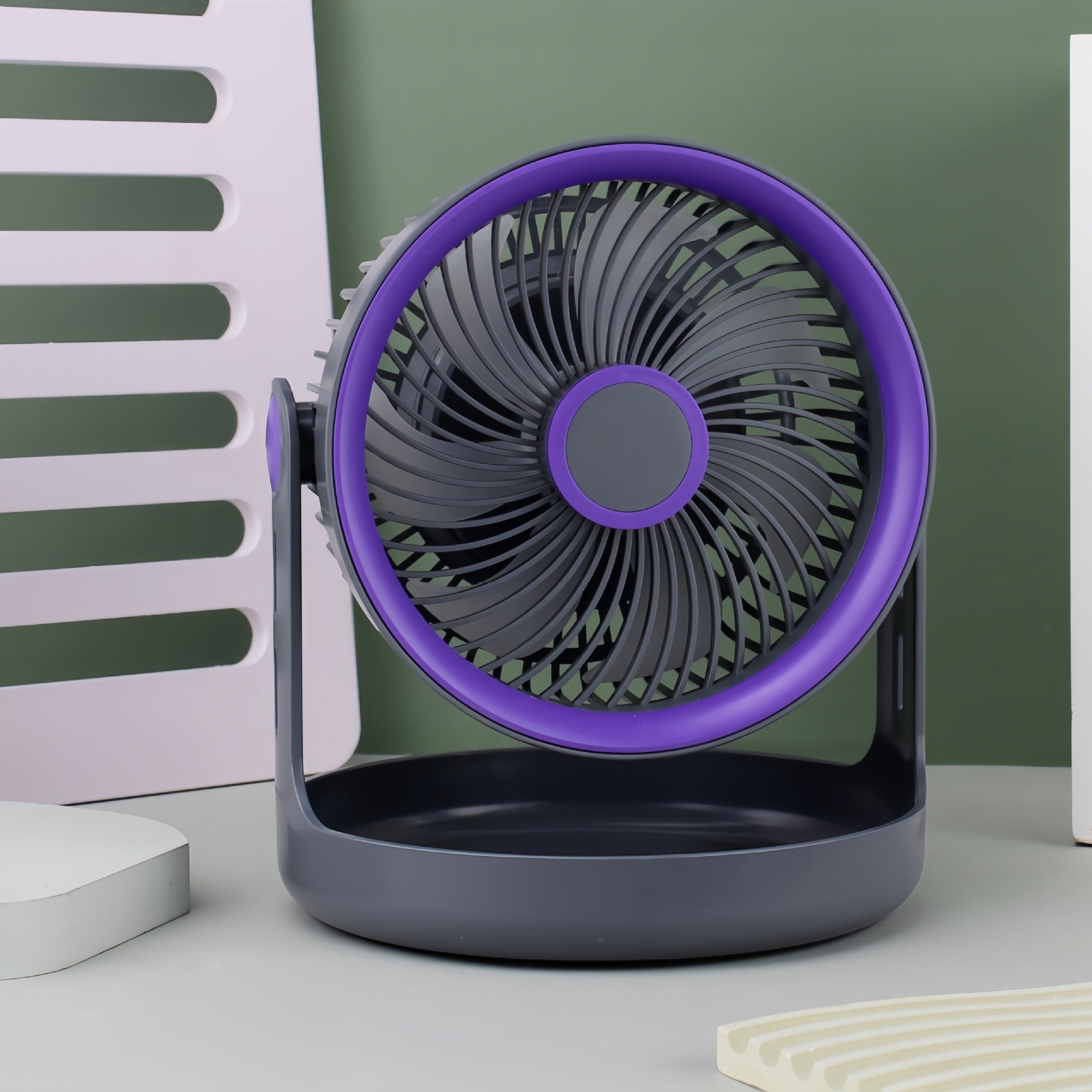Bordsfläkt Justerbart Huvud Tyst Drift Minimalistisk Design 6