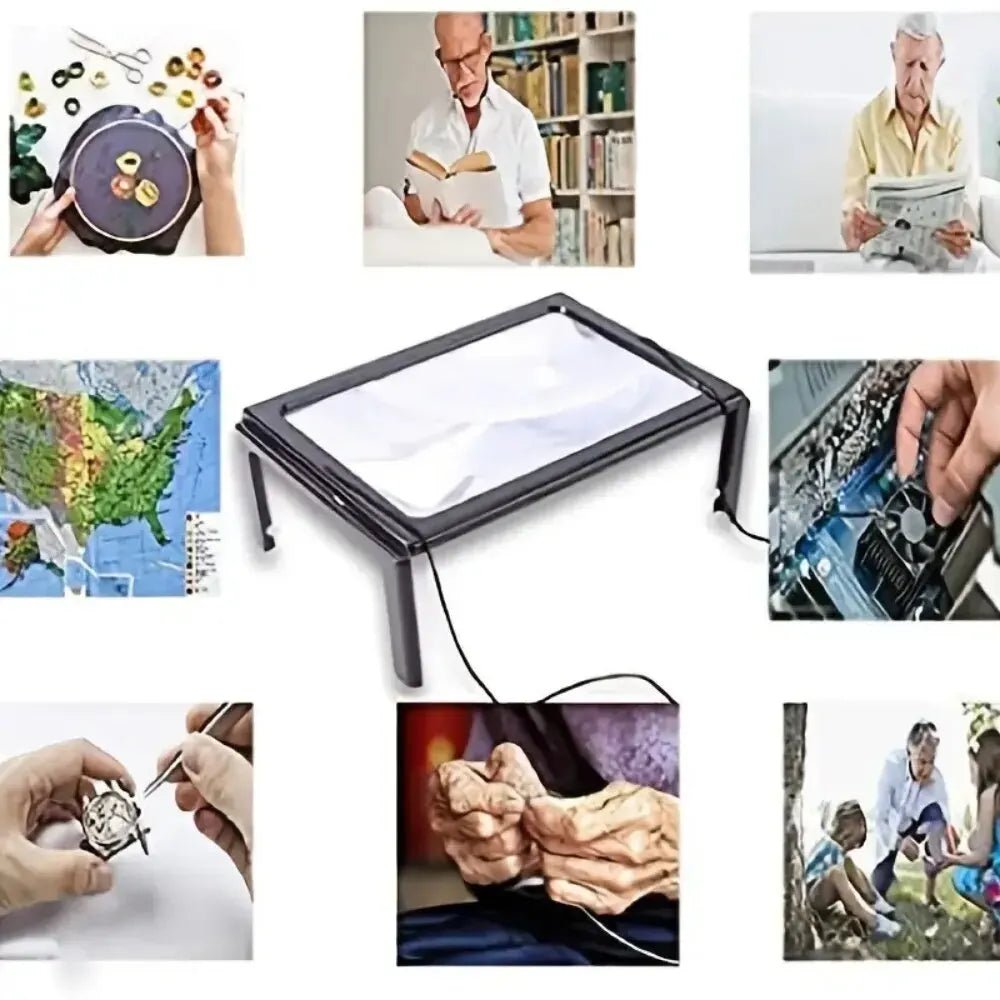 Bordsförstorare med LED-belysning för handsfree-läsning 1