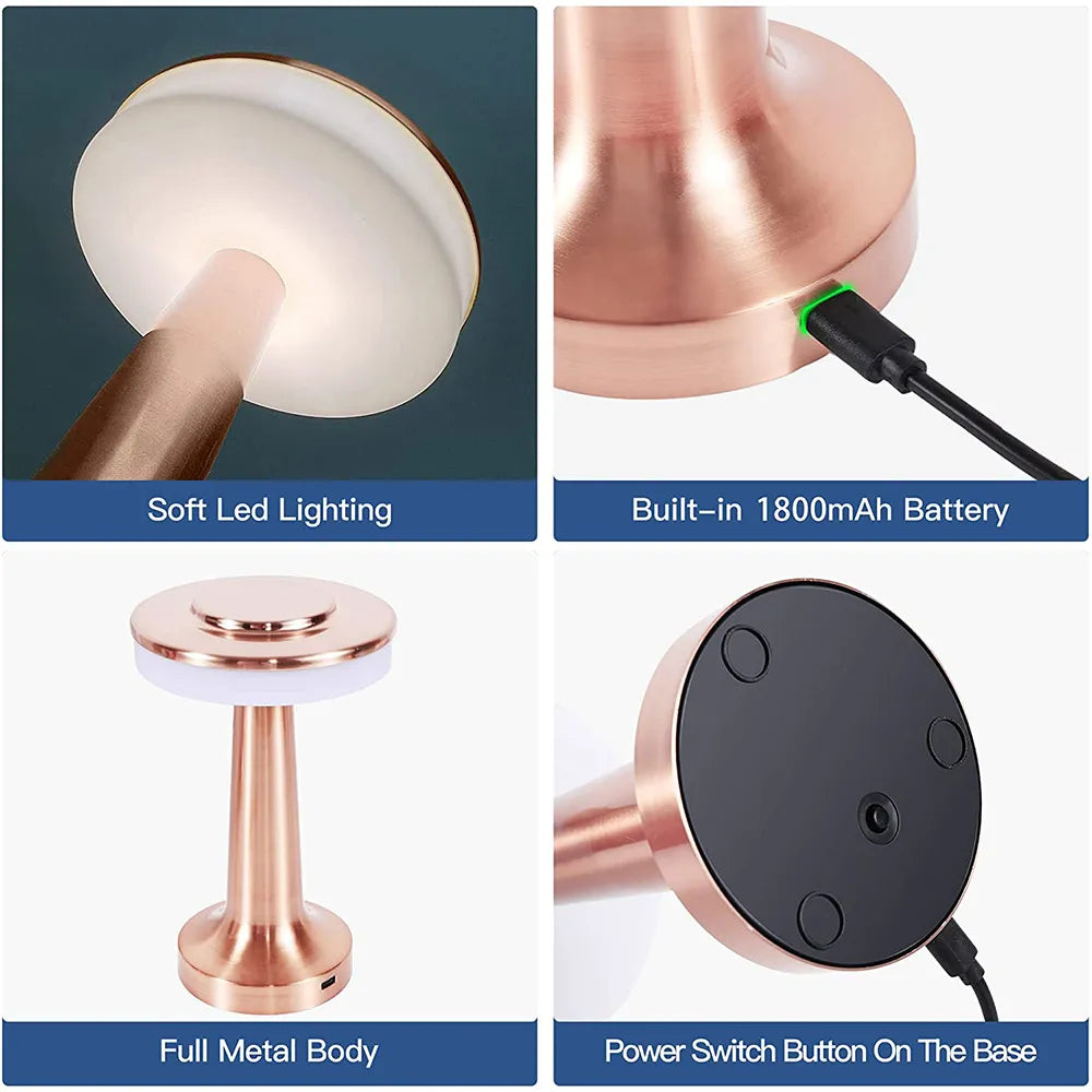 Bordslampa Bärbar LED med Klassisk Design och Dimbara Ljuslägen 1