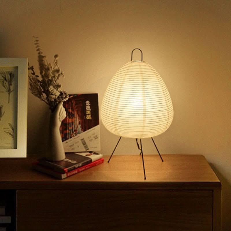 Bordslampa Japansk Design med Rispapperskärm för Mysig Atmosfär 2