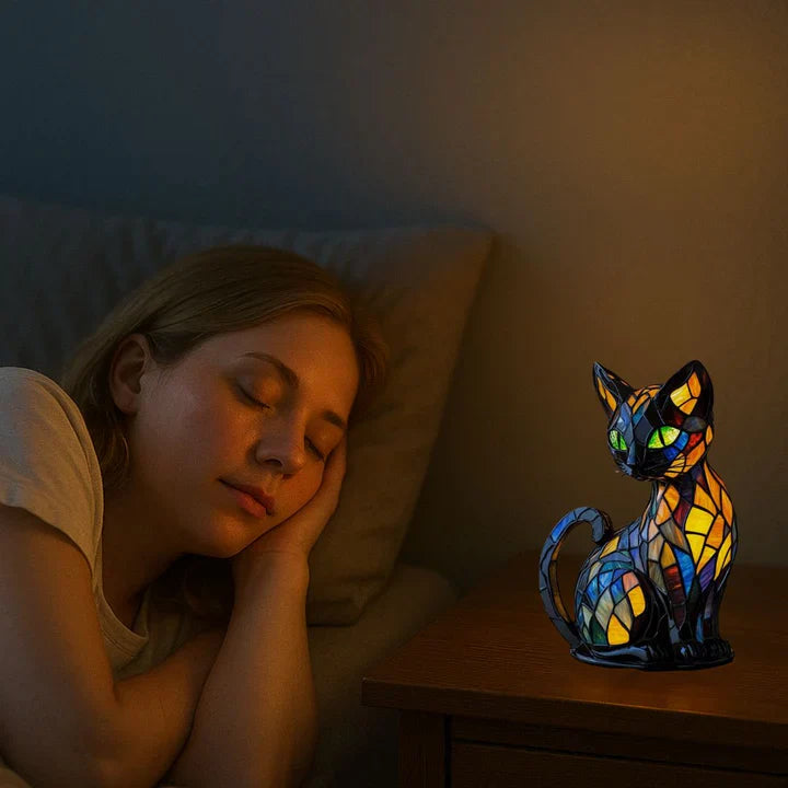 Bordslampa Katt Design Handgjord för mysig atmosfär 2