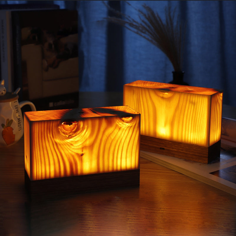 Bordslampa LED med Touchkontroll och Trädesign 14