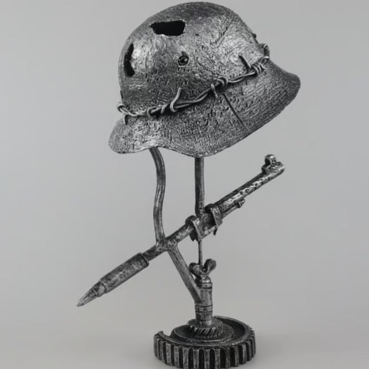 Bordslampa Vintage Stil Militärhjälm Design för Hemmet 6