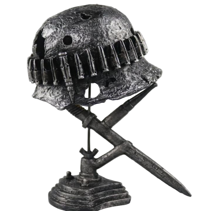 Bordslampa i Vintage Stil med Stålhjälm 0