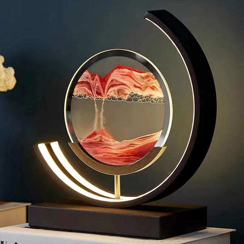 Bordslampa med 3D Sandskål 1