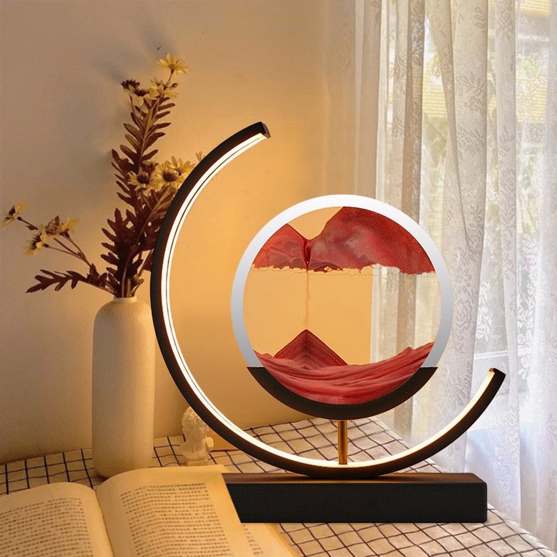 Bordslampa med 3D Sandskål 3