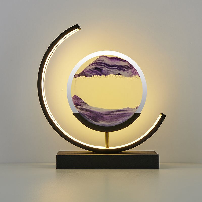 Bordslampa med 3D Sandskål 7