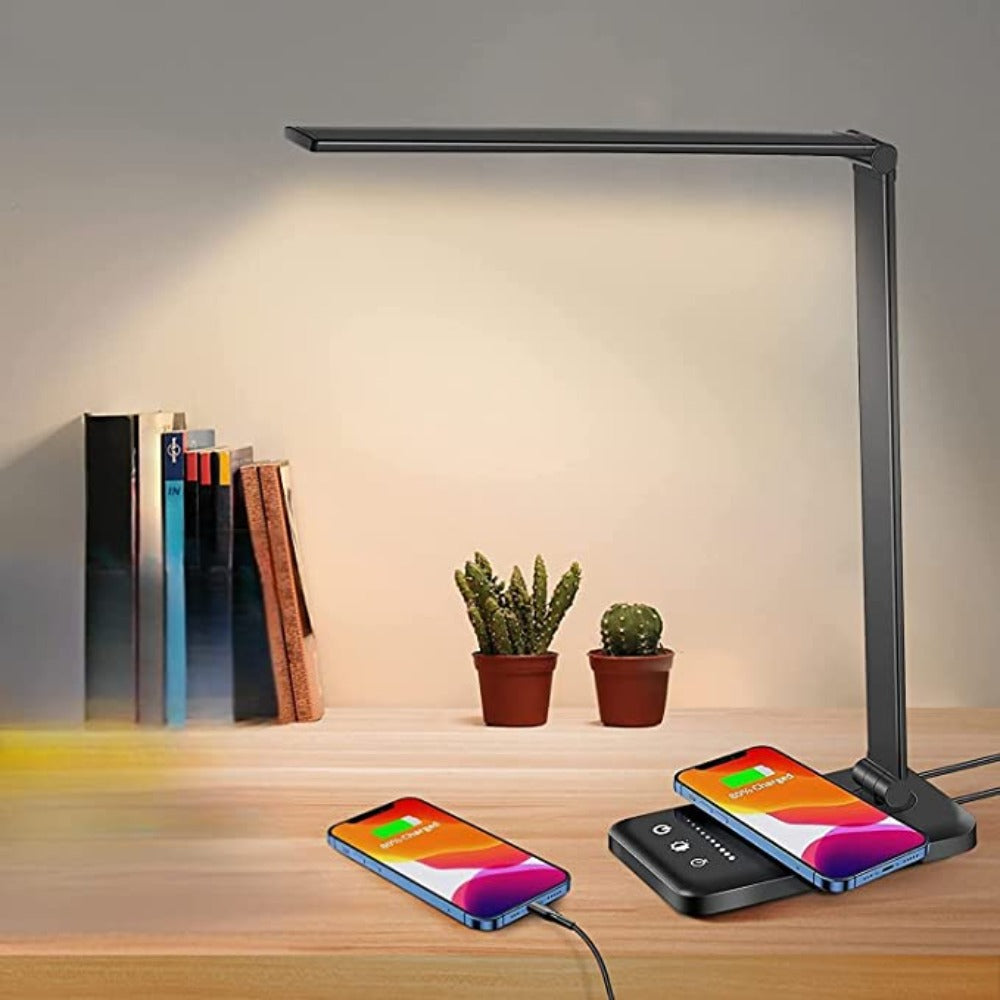 Bordslampa med USB-laddningsport och justerbara ljusinställningar 4