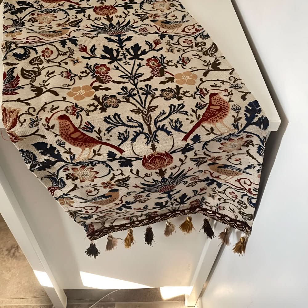 Bordslöpare med Blom- och Fågelmotiv 8