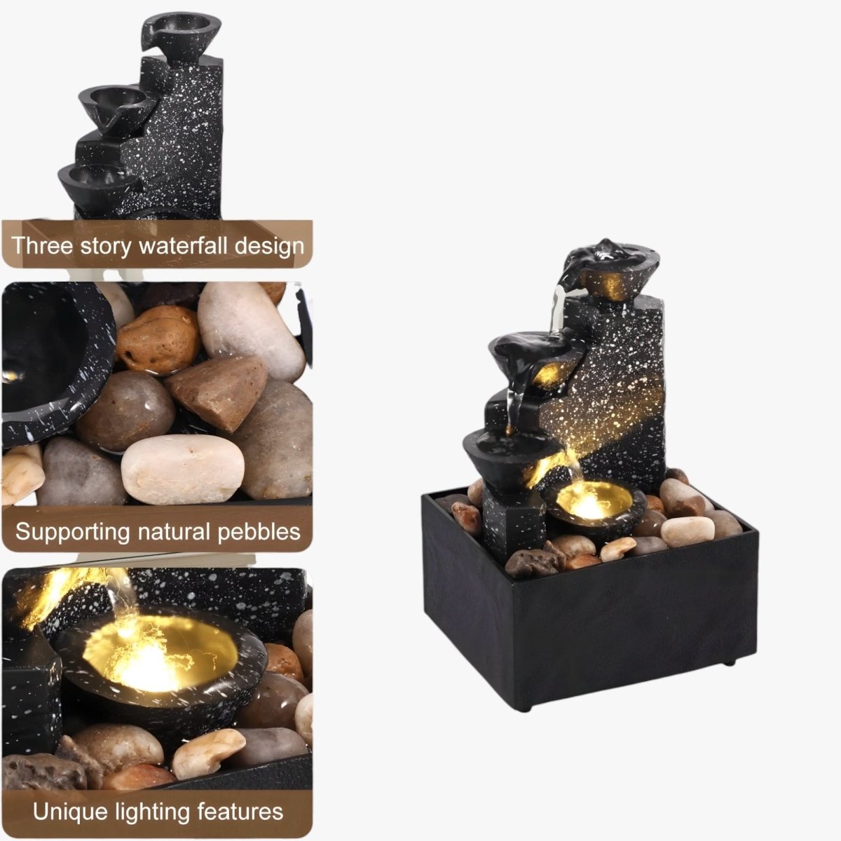 Bordsvattenfallsfontän för Avkoppling 5