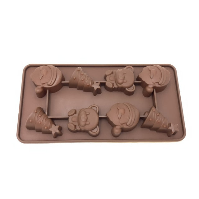 Chokladform Hjärta Blomma Silikon 10