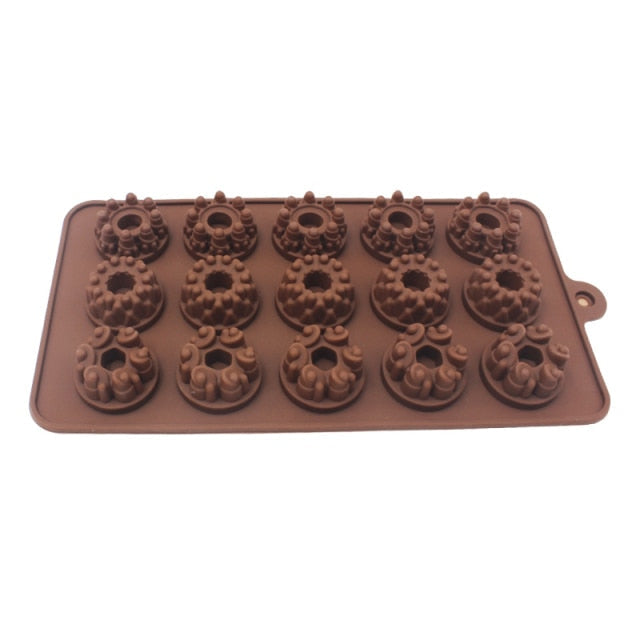 Chokladform Hjärta Blomma Silikon 8