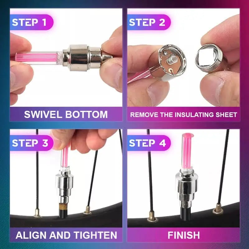 Cykelventilbelysning LED för Nattcykling 6