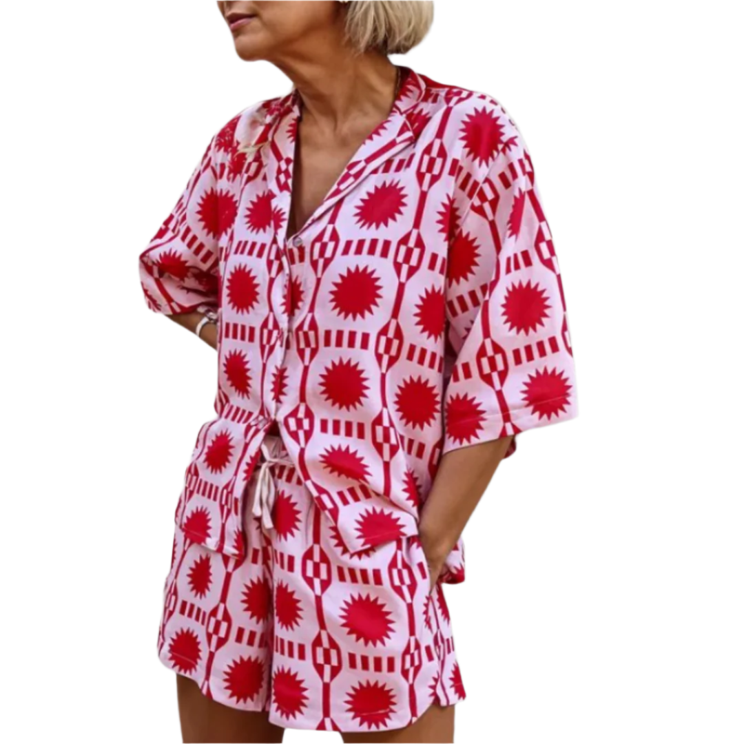 Dam 2-delat Set Sommarstil Lätt Material 0