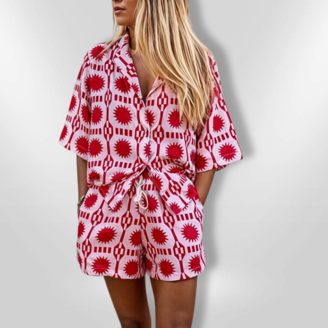 Dam 2-delat Set Sommarstil Lätt Material 1