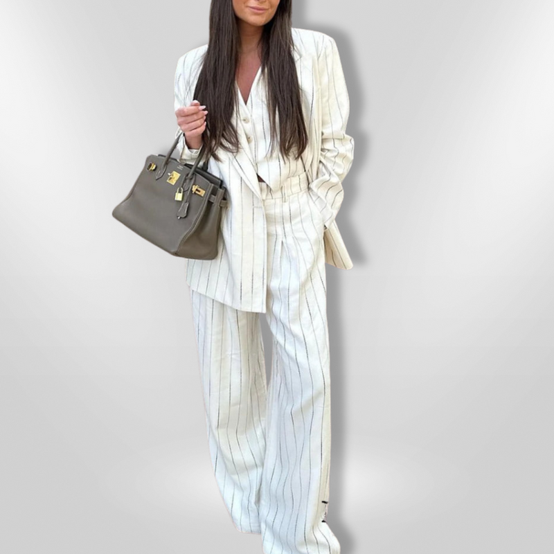 Dam Blazer Set med Byxor och Väster i Modern Stil 1