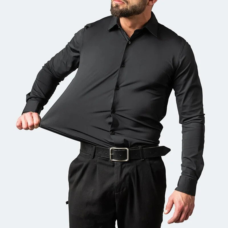 Dam Chemise Business Elastisk Stil 1