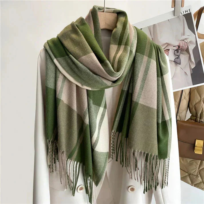 Dam Halsduk Rutigt Design Trendig Accessoar 0