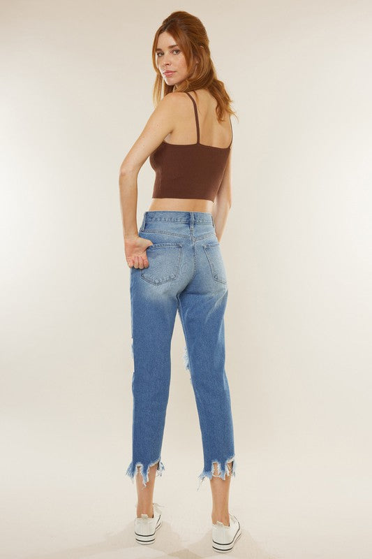 Dam Jeans Hög Midja Mom Fit Denim 2
