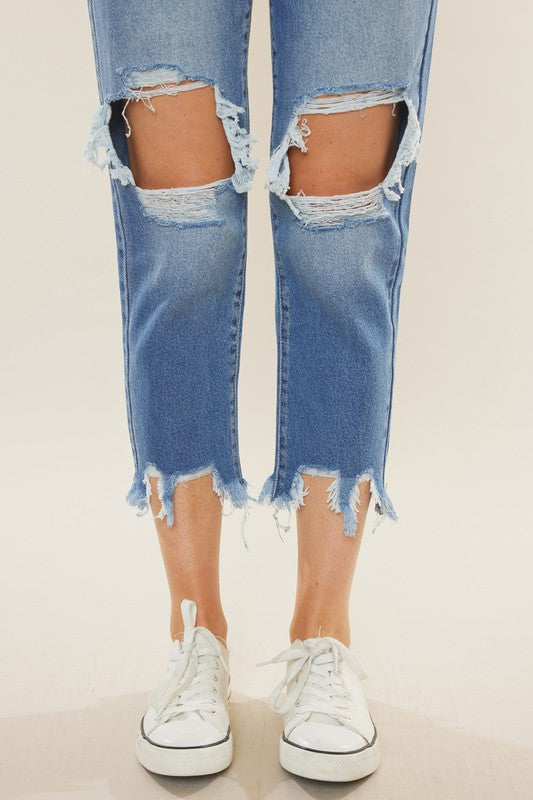 Dam Jeans Hög Midja Mom Fit Denim 4