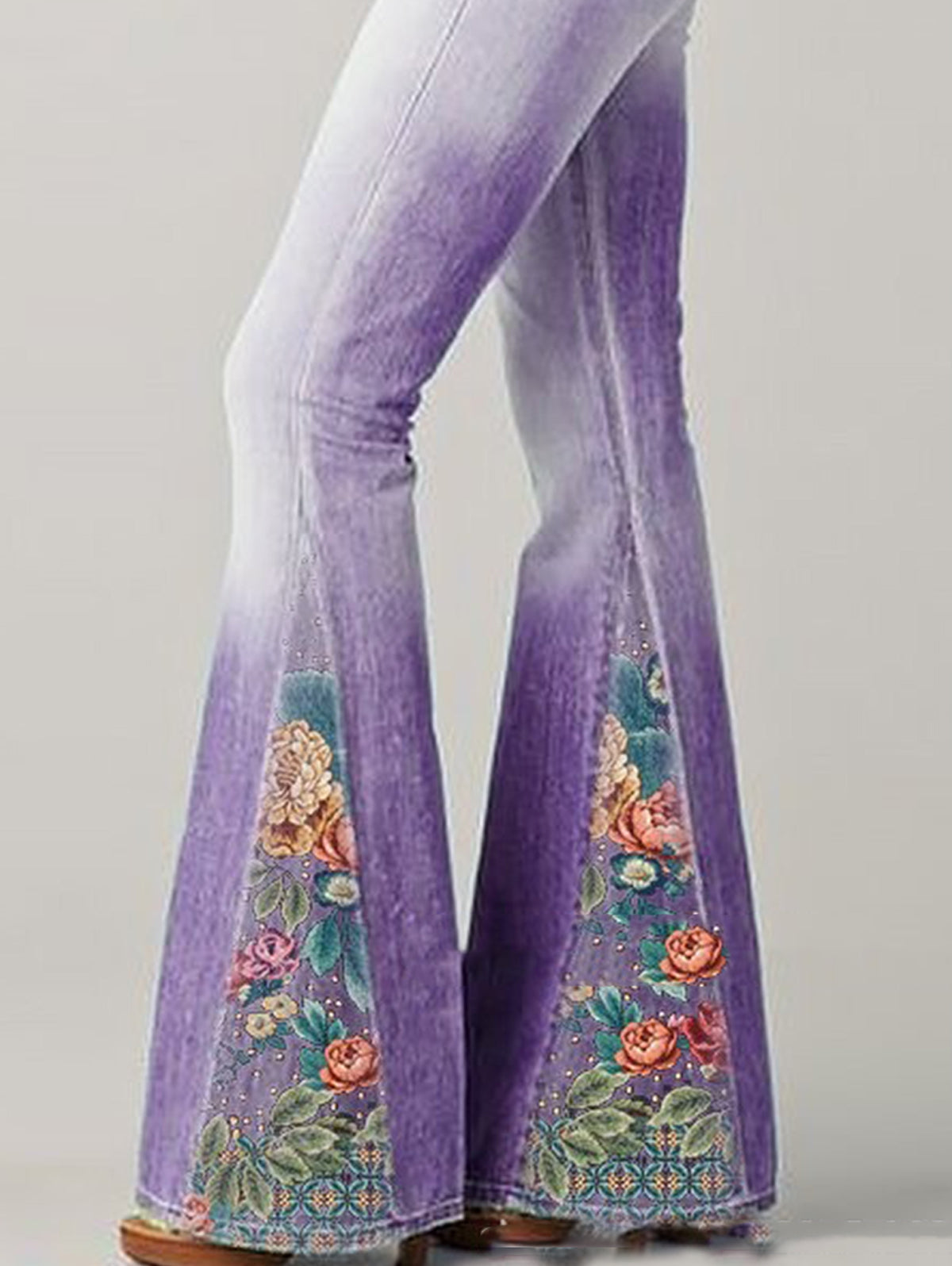 Dam Jeans Utsvängda Luna Blommönster 4