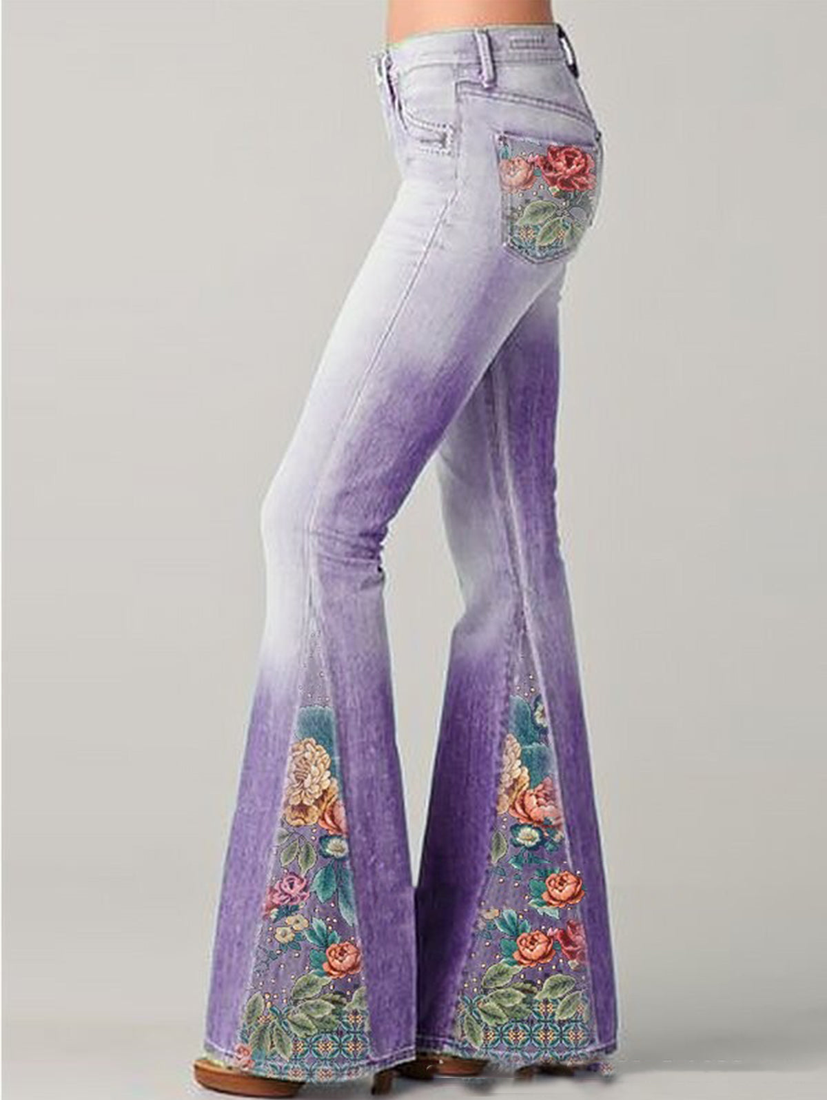 Dam Jeans Utsvängda Luna Blommönster 8