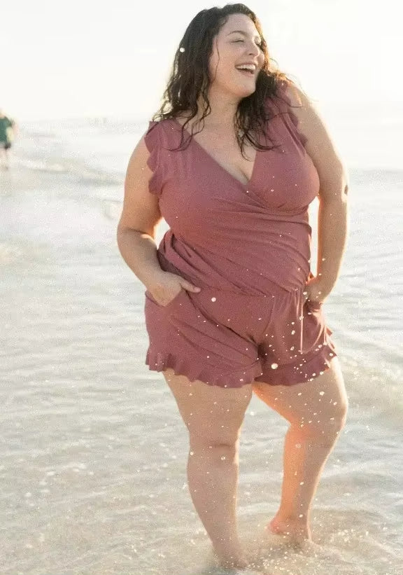 Dam Jumpsuit med Inbyggd Badkläder 2