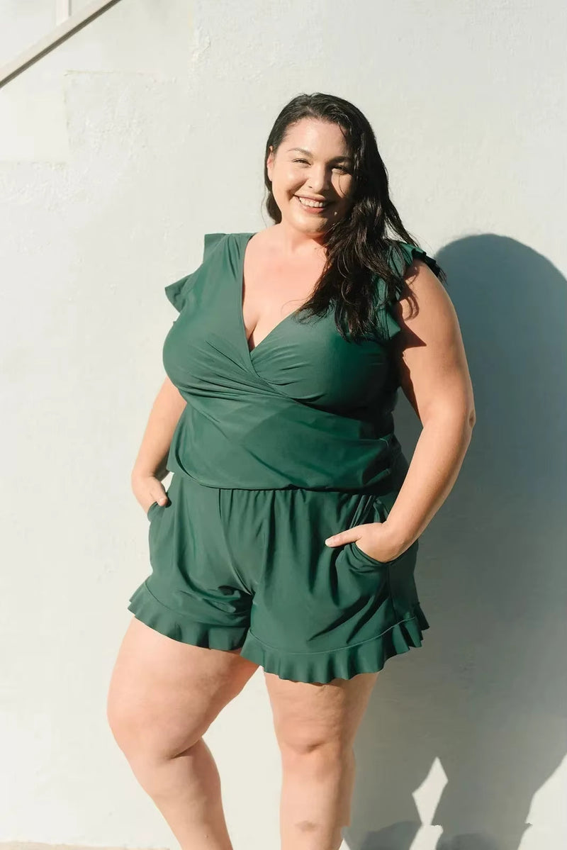 Dam Jumpsuit med Inbyggd Badkläder 3