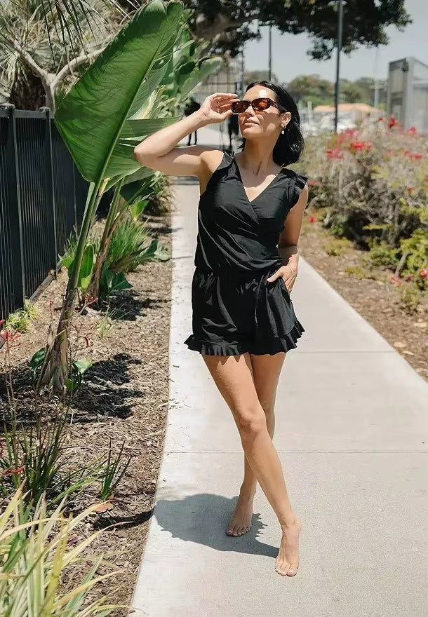 Dam Jumpsuit med Inbyggd Badkläder 4