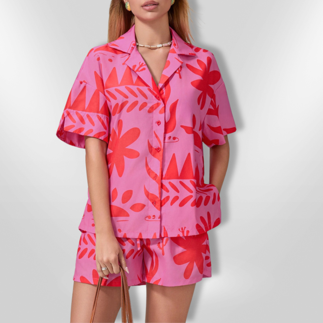 Dam Lounge Set Avslappnad Stil Mjuk Tyg 1