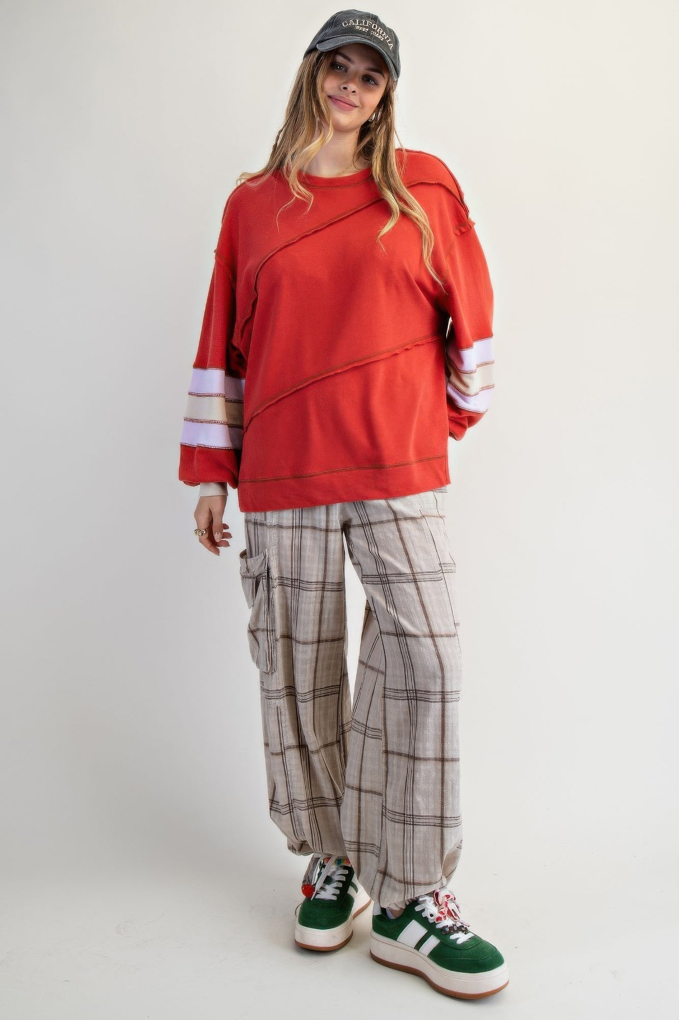 Dam Pullover Broderad Färgmix Bomull 1