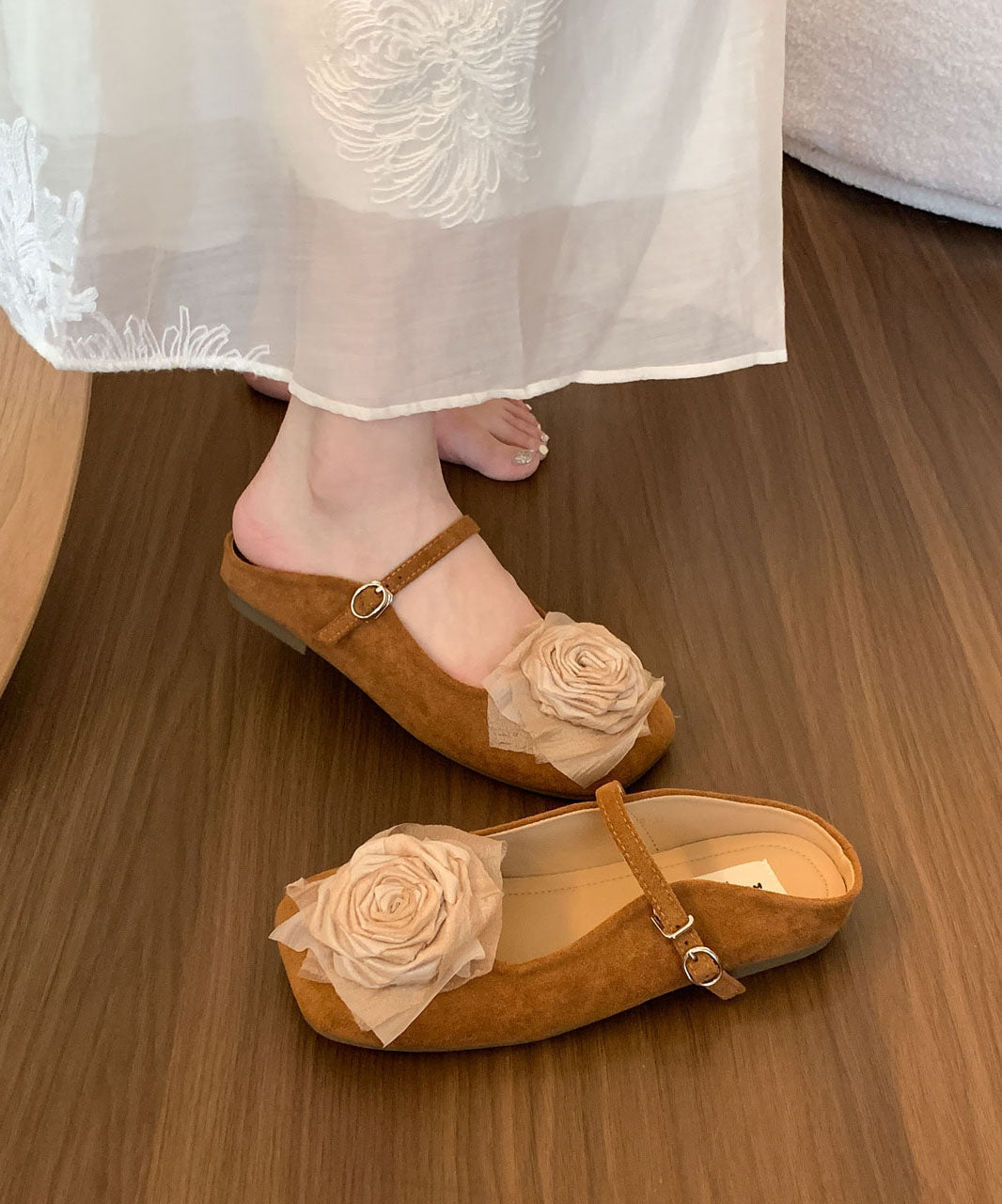 Dam Sandaler Blommönster Öppen Tå för Sommar 2