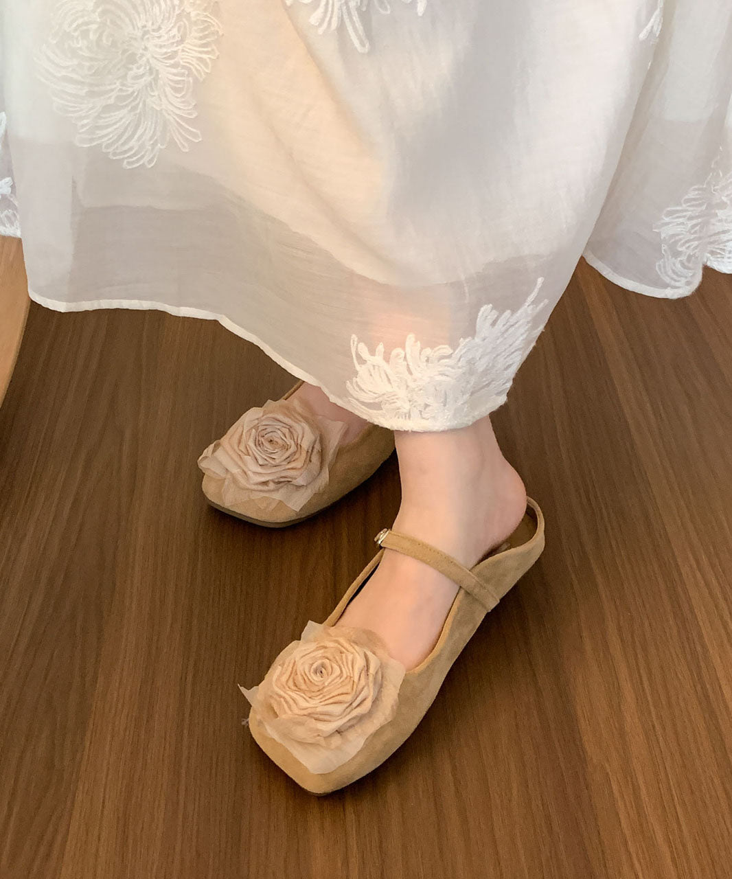 Dam Sandaler Blommönster Öppen Tå för Sommar 3