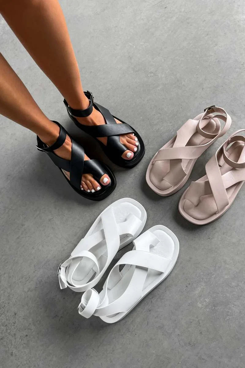 Dam Sandaler Gladiator Stil Tjock Sula 8
