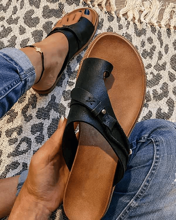 Dam Sandaler Komfort Design med Justerbara Remmar 1