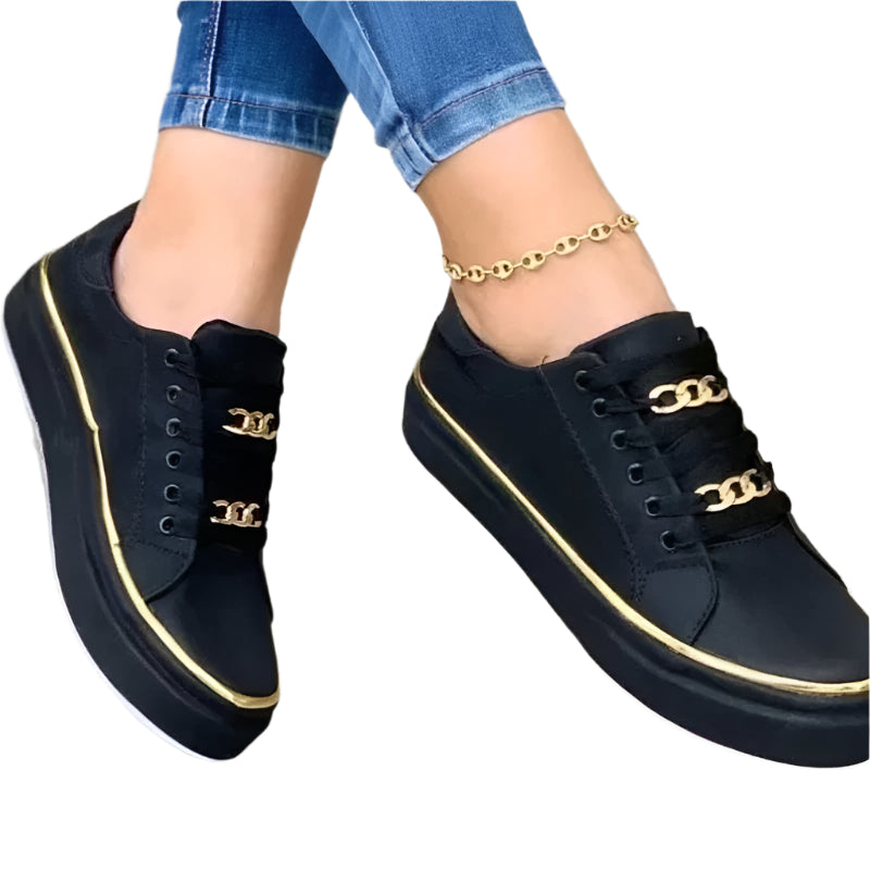 Dam Sneakers Stödjande Design Andningsbart Tyg 0
