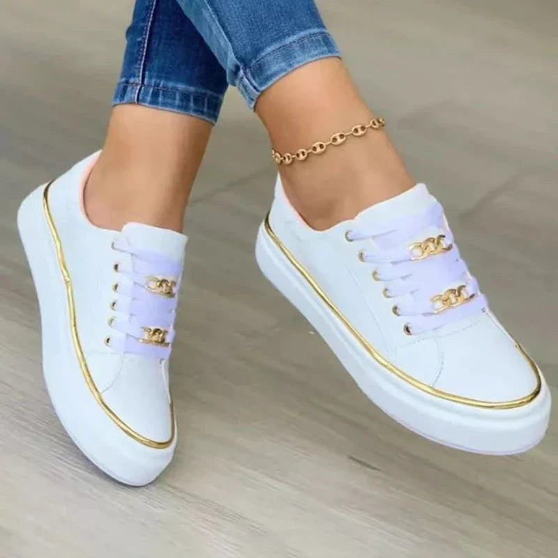 Dam Sneakers Stödjande Design Andningsbart Tyg 1