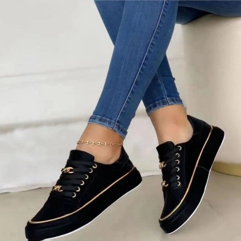 Dam Sneakers Stödjande Design Andningsbart Tyg 3