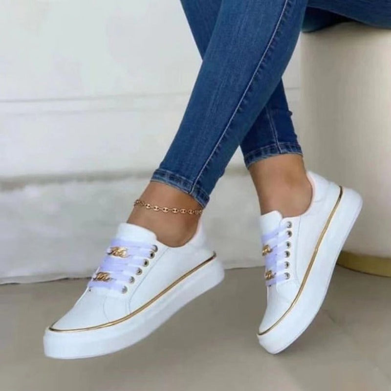 Dam Sneakers Stödjande Design Andningsbart Tyg 4