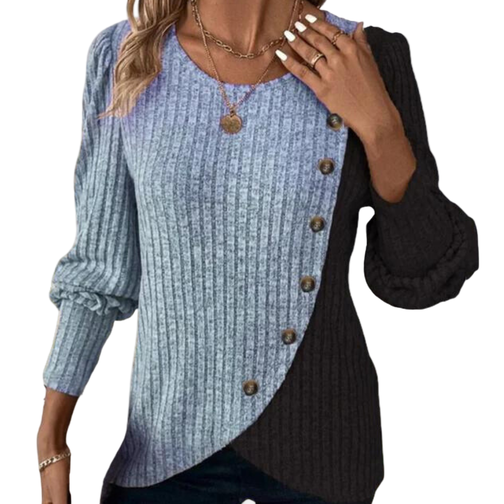 Dam Sweater med Raffinerat Design 0