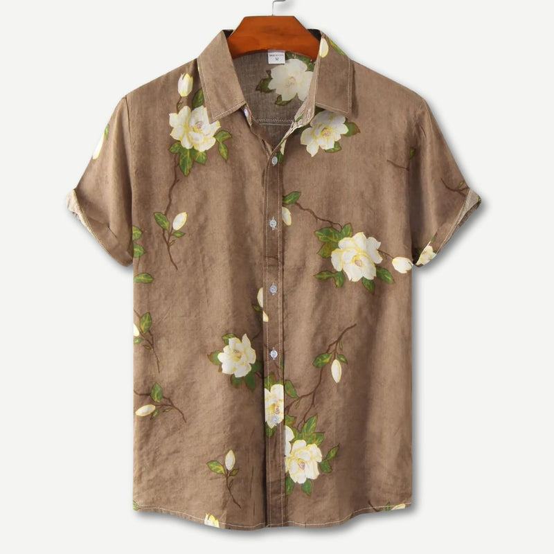Dam T-shirt Blommig Avslappnad Stil 1