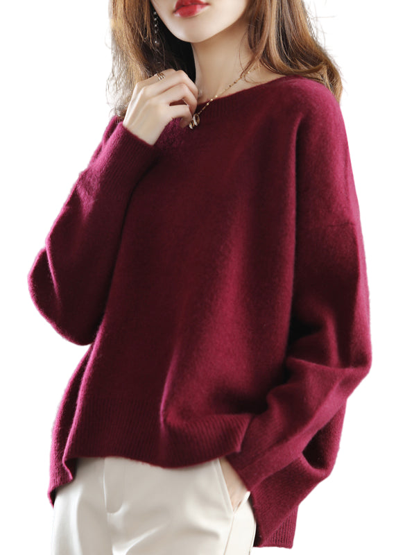 Dam Tjock Patchwork Tröja med O-hals 0