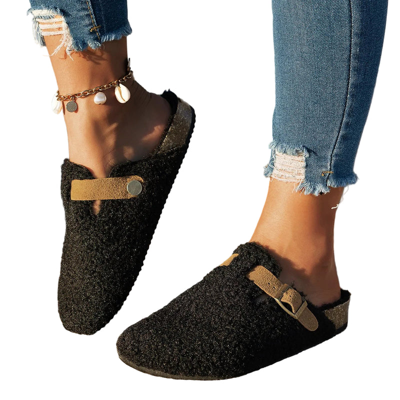 Dam Tofflor Slip-On med Spänne och Mjuk Komfort för Inomhus och Utomhus 0