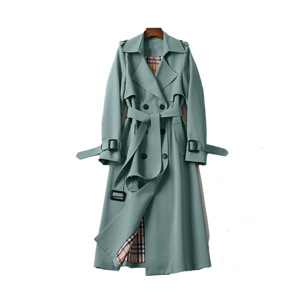 Dam Trenchcoat Dubbla Knappar 11