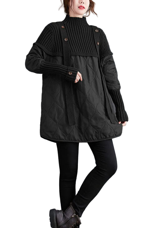 Dam Tröja Stickad Patchwork Vinter 0