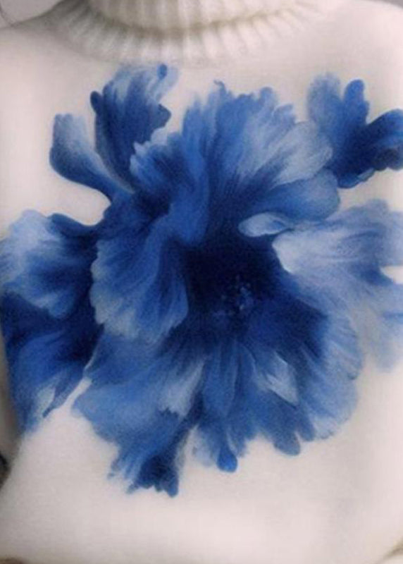 Dam Turtleneck Tröja med Tryck 4