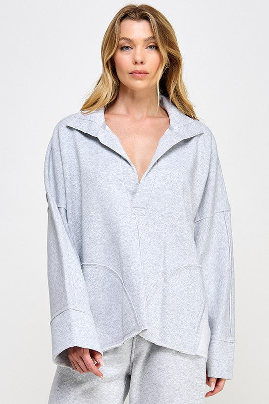 Dam V-Neck Dolman Sleeve Pullover 1
