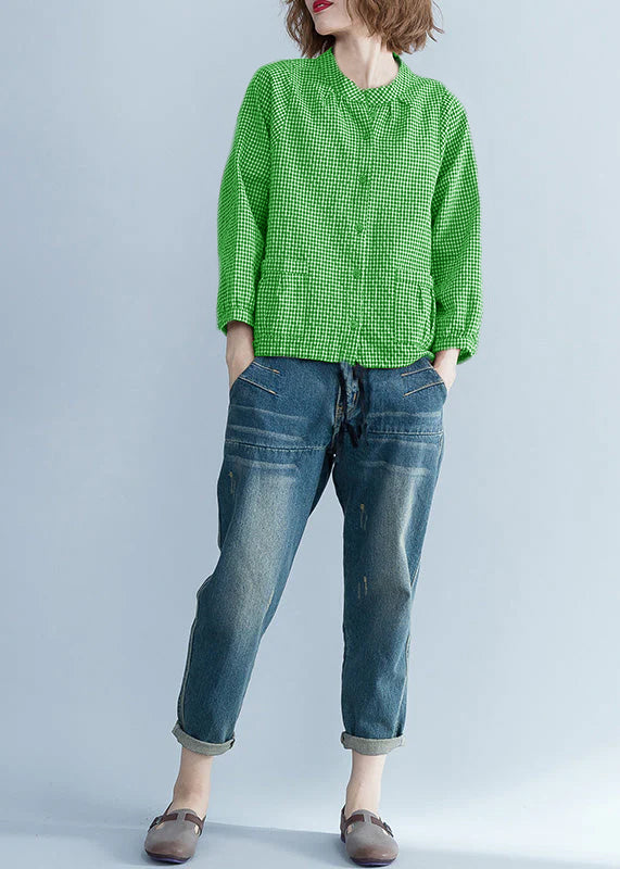 Damblus Långärmad med Plädmönster 7